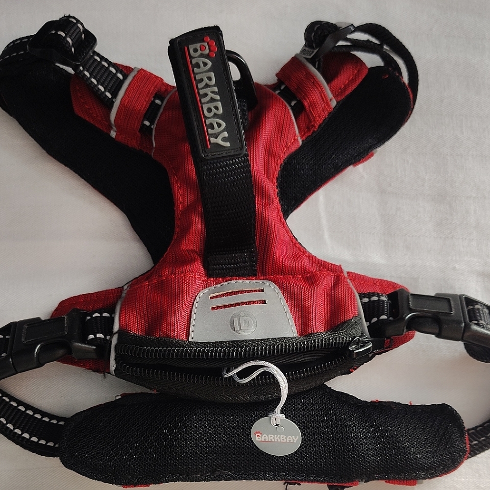 Barkbay Medium Red Dog No Pull Harness with Secure Fit